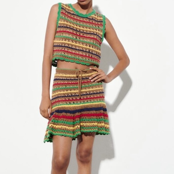 Zara Stripped Knit Skirt - Picture 4 of 5